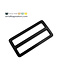 ZipperZoo 2-Pack schuifgesp strak - 50mm - mat zwart