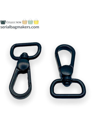 ZipperZoo Swivel hook Premium - 19 mm - Black - 2-Pack