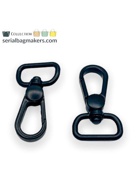 ZipperZoo Swivel hook Premium - 19 mm - Black - 2-Pack