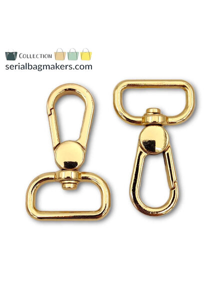 ZipperZoo musketonhaak premium - 19 mm - goud - 2-pack