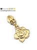 ZipperZoo zipper puller #5 - rose - warm gold packed per 3