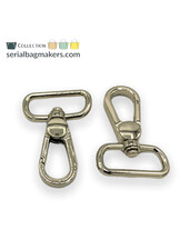 ZipperZoo Swivel Hook Premium - 25 mm - Silver - 2-Pack