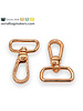 ZipperZoo Swivel hook Premium - 25 mm - rose gold - 2-Pack
