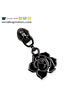 SBM Zipper puller #5 - flower rose - Gun metal