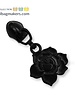 SBM Zipper puller #5 - flower rose - Electro black