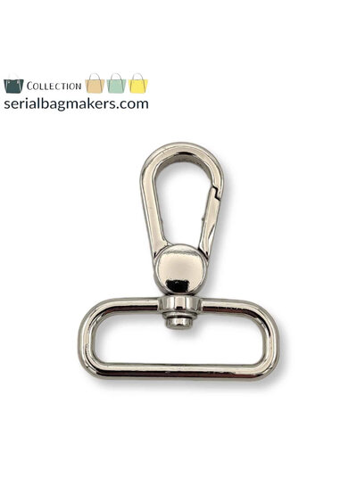 ZipperZoo Premium Carabiner Hook - 32mm - Silver - 2-Pack