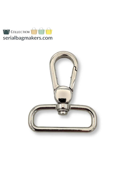 ZipperZoo Premium Carabiner Hook - 32mm - Silver - 2-Pack