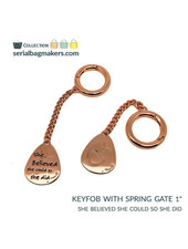 ZipperZoo "She believed..." keychain - rose gold