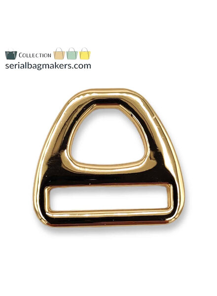 SBM triangle D-ring 25mm - warm gold