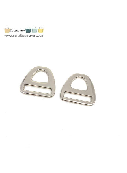 SBM triangle D-ring 25mm - nickel