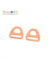 SBM driehoek D-ring 25mm - rosé goud