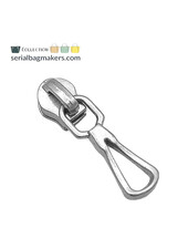 SBM Zipper puller #3 - Open drop - nickel