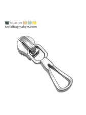ZipperZoo Zipper Puller #3 - Open Drop - Nickel Packed per 4