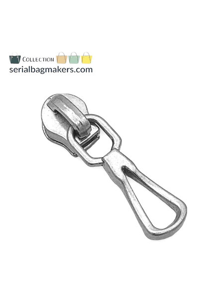 ZipperZoo Zipper Puller #3 - Open Drop - Nickel Packed per 4