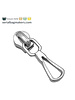 ZipperZoo Zipper Puller #3 - Open Drop - Nickel Packed per 4