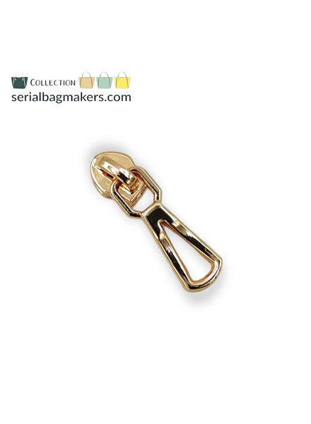 SBM Zipper puller #3 - Open drop - Warm gold