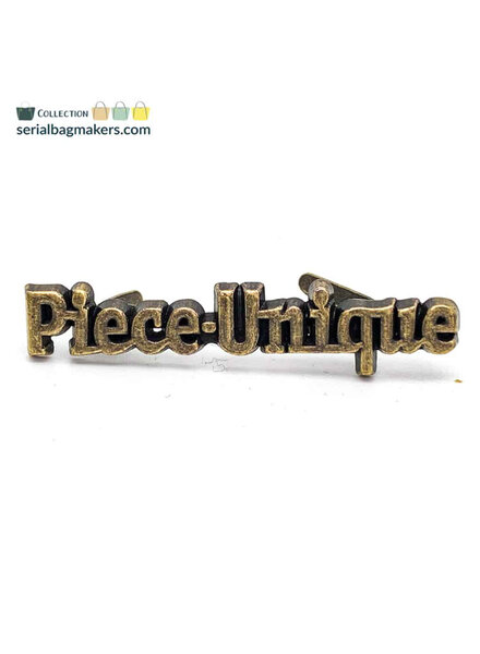 ZipperZoo Label Piece Unique (2-pack) - Antique brass
