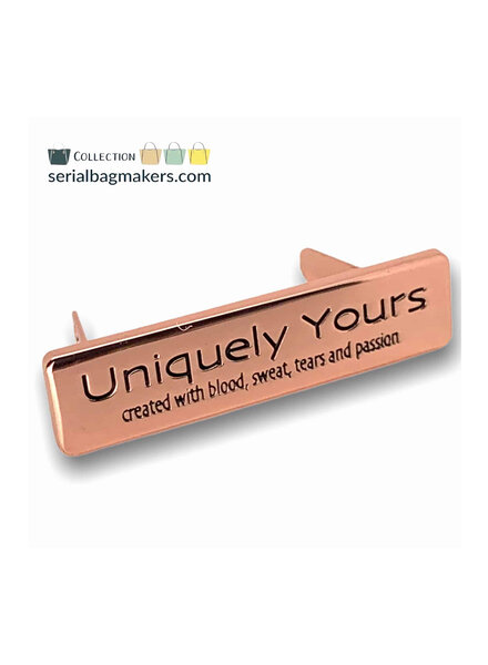 ZipperZoo Uniquely yours label - Rose Gold
