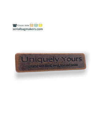 ZipperZoo Uniquely yours label - Antique copper