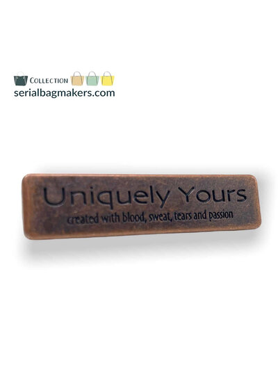 SBM Uniquely yours label - Antique copper