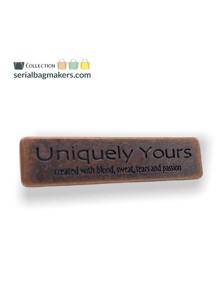 ZipperZoo Uniquely yours label - Antique copper