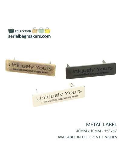 ZipperZoo Uniquely yours label - Antique copper