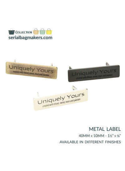 SBM Uniquely yours label - Gun metal