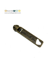 SBM Zipper #5 - Made with love - Antique brass