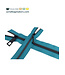 ZipperZoo coil zipper teal with black coil #5 (excl. zip pullers)