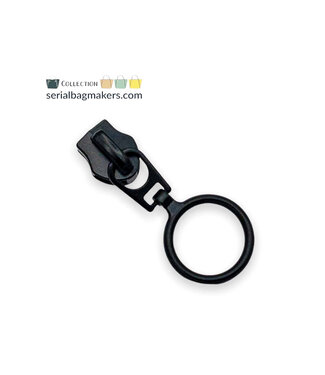 ZipperZoo Ritstrekker #5 - ring 10mm - Electro black verpakt per 3