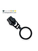 SBM Zipper puller #5 - ring - Electro black