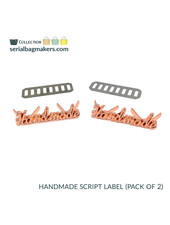 ZipperZoo Handmade script tag (2 pack) - Rose Gold