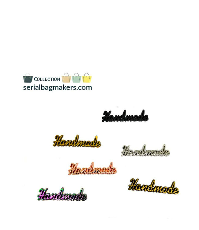 ZipperZoo Handmade script tag (2 pack) - Rosé Gold