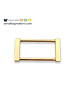 SBM rectangular ring - fancy - passant - 38 mm - warm gold