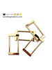 SBM rectangular ring - fancy - passant - 38 mm - warm gold