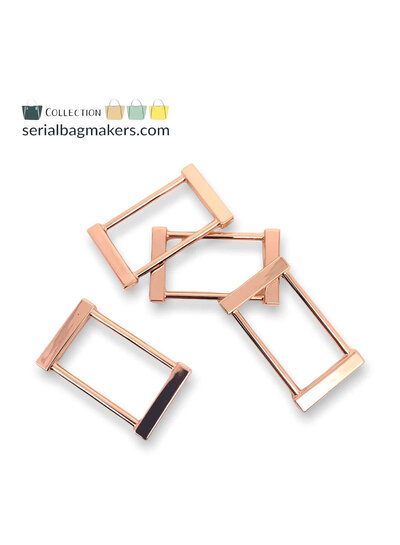 SBM rectangular ring - fancy - passant - 32 mm - rose gold