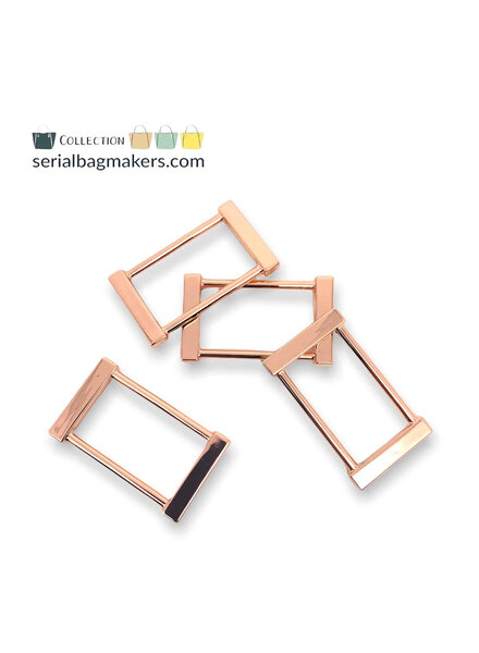 SBM rectangular ring - fancy - passant - 32 mm - rose gold