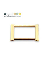 SBM rectangular ring - fancy - passant - 32 mm - warm gold