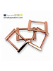 SBM rectangular ring - fancy - passant - 25 mm - rose gold