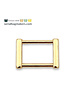 SBM rectangular ring - fancy - passant - 25 mm - warm gold