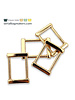 SBM rectangular ring - fancy - passant - 25 mm - warm gold