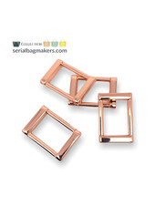 SBM rechthoekige ring - fancy - passant - 19 mm - rosé goud