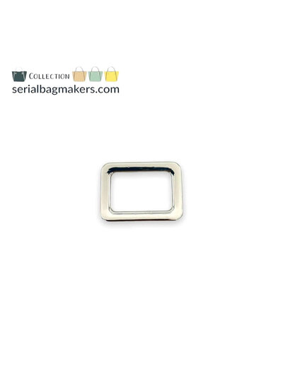 SBM rectangular ring - tight - passant - 19 mm - nickel
