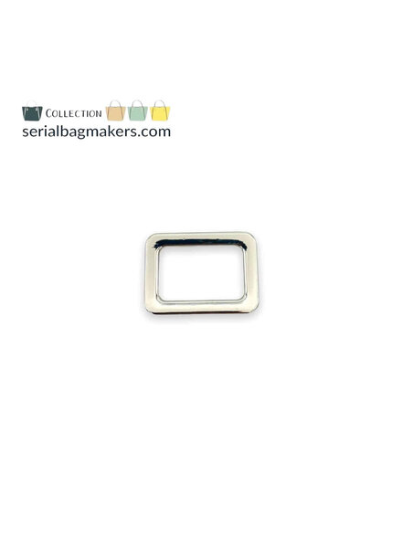 SBM rectangular ring - tight - passant - 19 mm - nickel