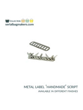 ZipperZoo Handmade script tag (2 pack) - Nikkel