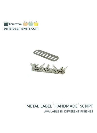 SBM Handmade script tag (2 pack) - Nickel