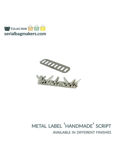 SBM Handmade script tag (2 pack) - Nikkel