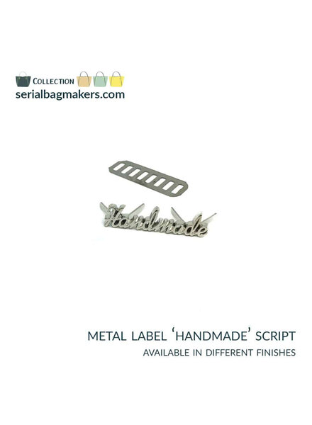 ZipperZoo Handmade script tag (2 pack) - Nikkel