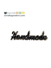 ZipperZoo Handmade script tag (2 pack) - zwart nikkel