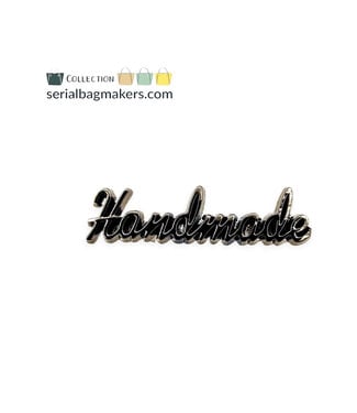 ZipperZoo Handmade script tag (2 pack) - black nickel
